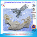 High heel fashion shiny silver luminescence breathable PVC jelly sandal die shoe mould slipper mold for lady
